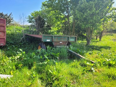 Lot 127 - Brian Legg 4 Wheel Flatbed Trailer on Turntable