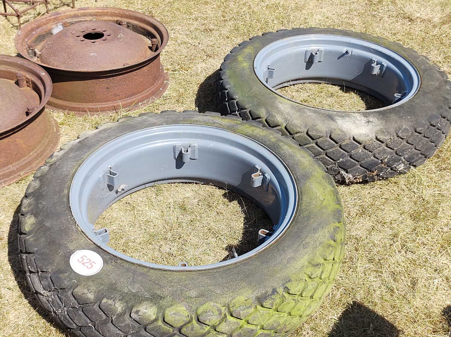 Lot 525 - 2 x Fergie turf tyres on new rims TEA20