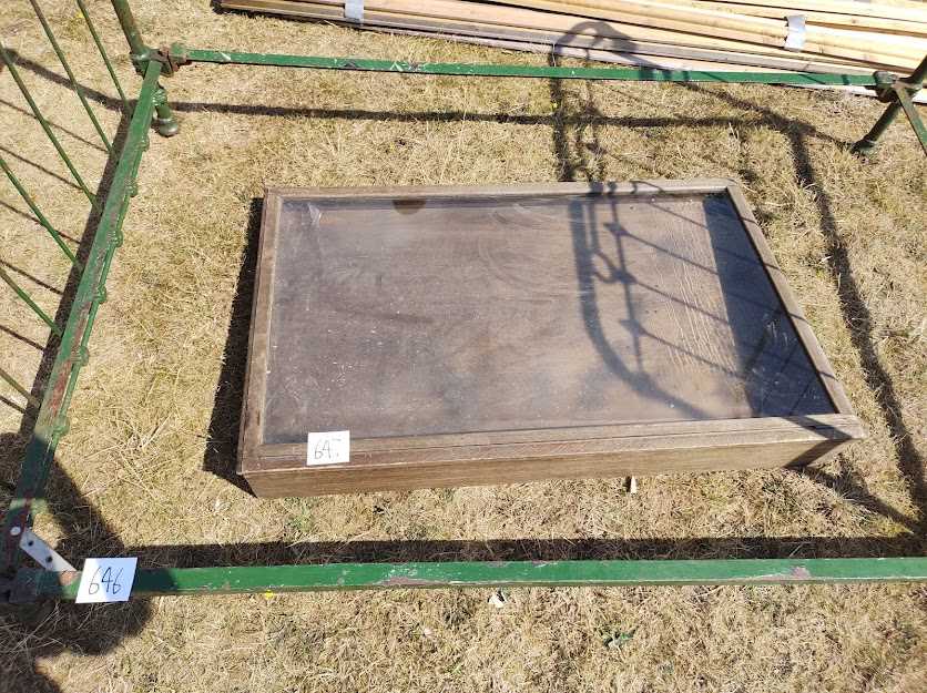 Lot 647 - Large Oak display cabinet