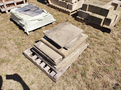 Lot 56 - 2 x Pallets of stone slabs