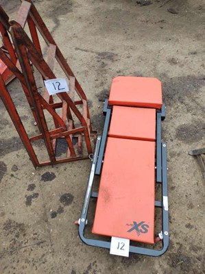 Lot 12 - Pair of Vehicle Ramps and Rolling Car Creeper...
