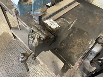 Lot 15 - Metal Workbench with Vice & Drill