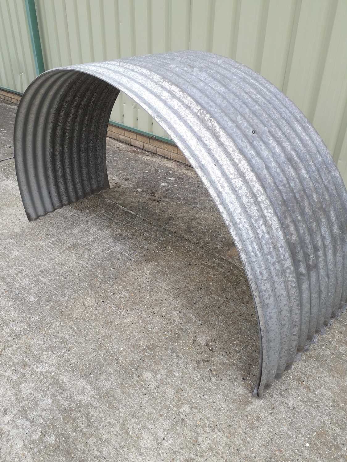 Lot 709 - 3 curved corrugated steel roofing sheets