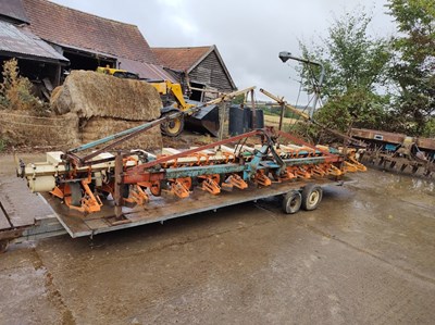 Lot 57 - 12 Row Webb Sugar Beet Drill (on trailer)