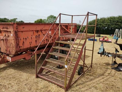 Lot 143 - Metal Staircase on Wheels