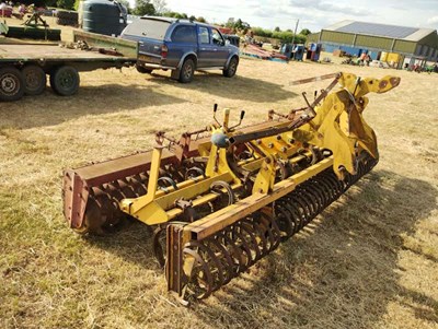 Lot 201 - Bomford Spring Tine Cultivator with crumbler...