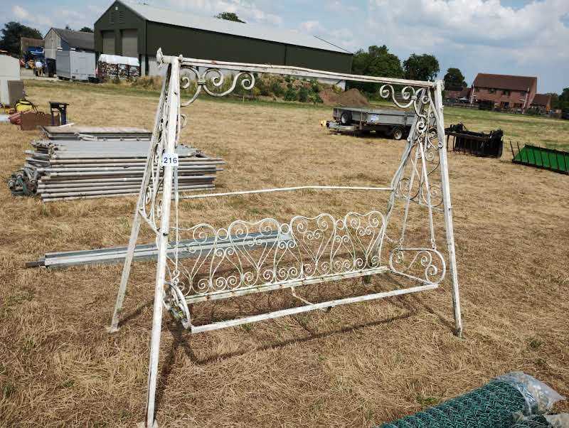 Lot 216 - Metal Garden Swing Seat. 1.92m x 2.25m wide.