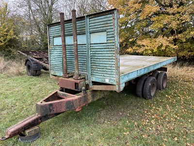 Lot 111 - 6 Flat Bed Straw Trailer