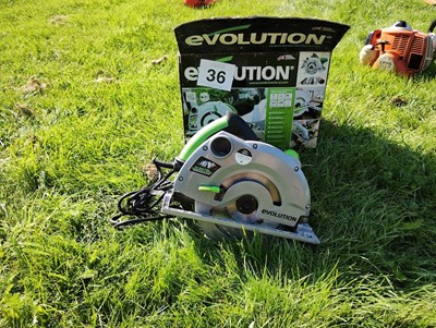 Lot 36 - Evolution Circular Saw (Located in Nacton). No...