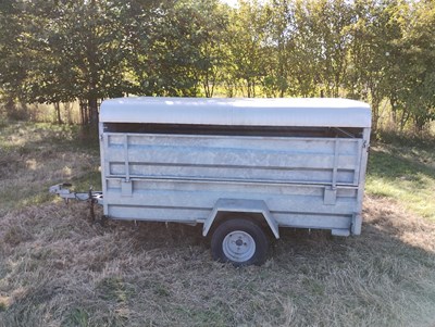 Lot 46 - ATV Sheep Trailer with drop sides, dual door...