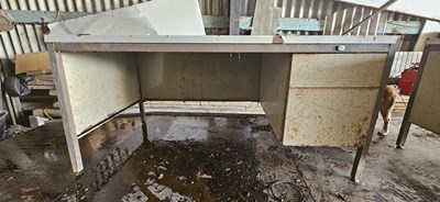 Lot 65 - Steel work bench with drawers. 152 x 76 x 75....