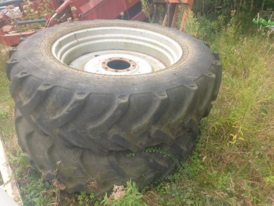 Lot 78 - Pair of BWT Wheels + Tyres. 480/80 R42. 30% 8...