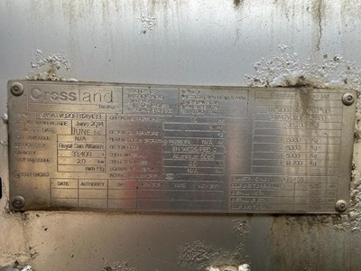 Lot 7 - 33,000 litre Crossland weight Vacuum Tanker...
