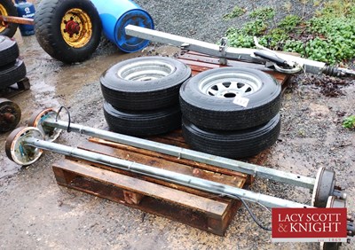 Lot 117 - 2 Axles and Wheels (Located in Buxhall) (No VAT)