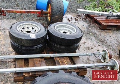 Lot 118 - 2 Axles and Wheels (Located in Buxhall) (No VAT)