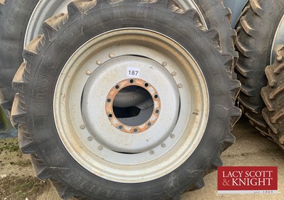 Lot 187 - Taurus Front Row Crop Wheels. 60%. 12.4R36 +...