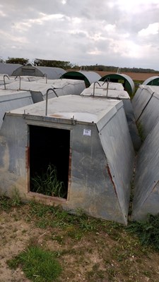 Lot 37 - 4 x John Booth insulated galvanised kennel...