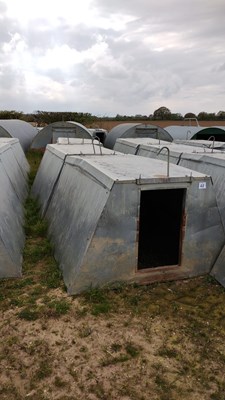 Lot 42 - 3 x John Booth insulated galvanised kennel...