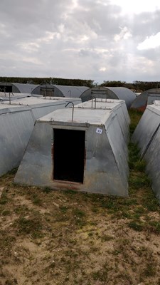 Lot 43 - 3 x John Booth insulated galvanised kennel...