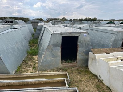 Lot 45 - 3 x John Booth insulated galvanised kennel...