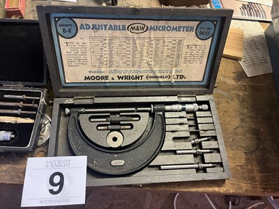 Lot 9 - M & W Adjustable Micrometer Set (Based in...
