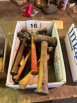 Lot 16 - Quantity of hammers and mallets (Based in...