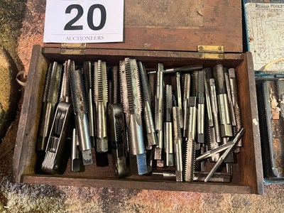 Lot 20 - Lot of Engineers Taps / Threading Tools in Box...