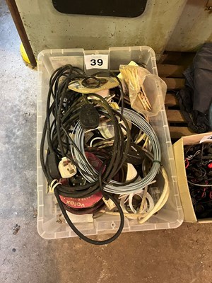 Lot 39 - Assortment of wires and extension leads (Based...