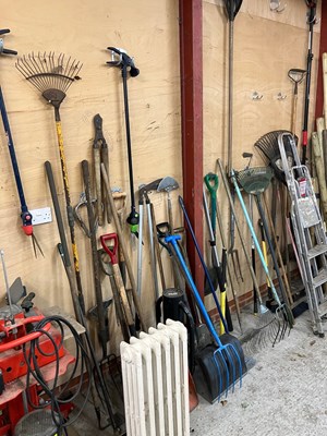 Lot 73 - Quantity of Gardening Tools - Rakes, Forks,...