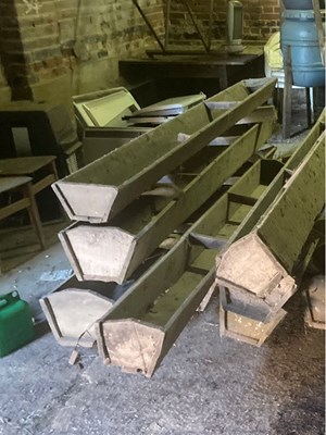 Lot 81 - 11 x Wooden Feeding Troughs (10ft) (Based in...