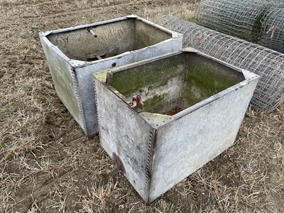 Lot 185 - 2 x Galvanised Water Butts