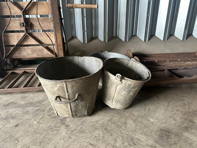 Lot 62 - 3 x Metal Feed Buckets