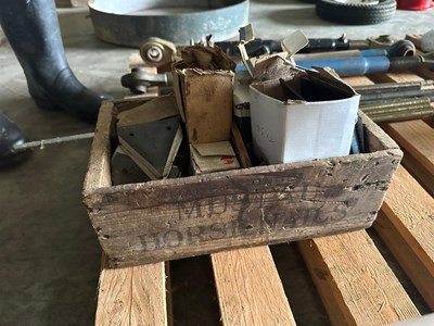 Lot 128 - Wooden Box of Workshop Tools