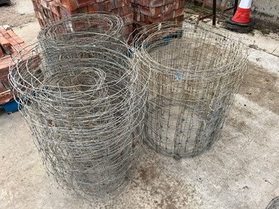 Lot 100 - 3 x reels stock fencing (Located in Barnham,...