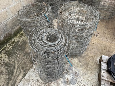 Lot 103 - 3 x reels stock fencing (Located in Barnham,...
