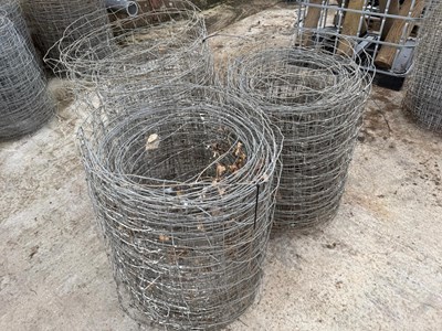 Lot 104 - 3 x reels stock fencing (Located in Barnham,...