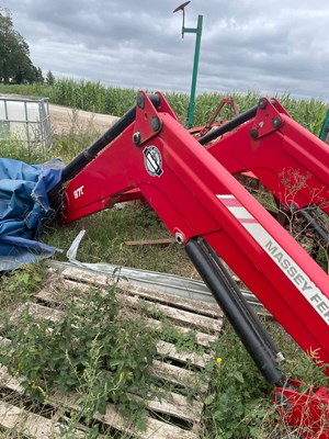 Lot 113 - Front loader with muck forks and pallet tines....