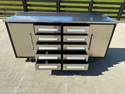 Lot 166 - Unused Stainless Steel 7ft Workbench, 10...