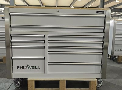 Lot 174 - Unused Phixwell 4.5 ft Workbench, 11 Drawers,...