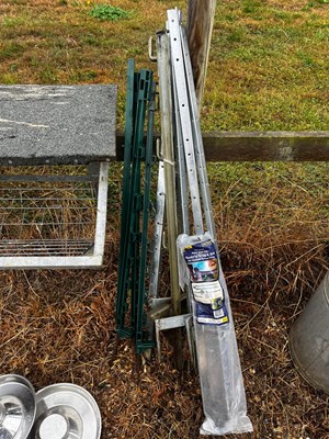 Lot 215 - Fencing Posts and Gate Hanging hooks (Located...