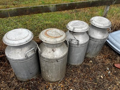 Lot 216 - 4 Aluminium Milk Churns (Munton and Fison)...