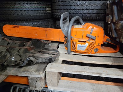 Lot 248 - Husqvarna 390XP chainsaw. Fitted with 24”...