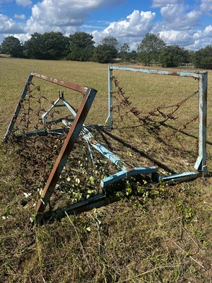 Lot 272 - Mounted folding chain harrow (Located in...