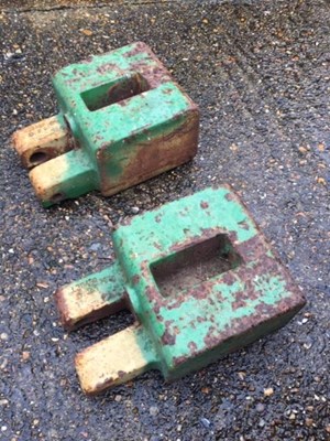 Lot 231 - 2x John Deere 50 Series Tractor Belly Weights