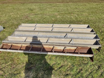 Lot 124 - Qty of Metal Feed Troughs