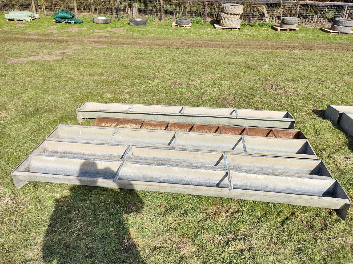 Lot 125 - Qty of Metal Feed Troughs