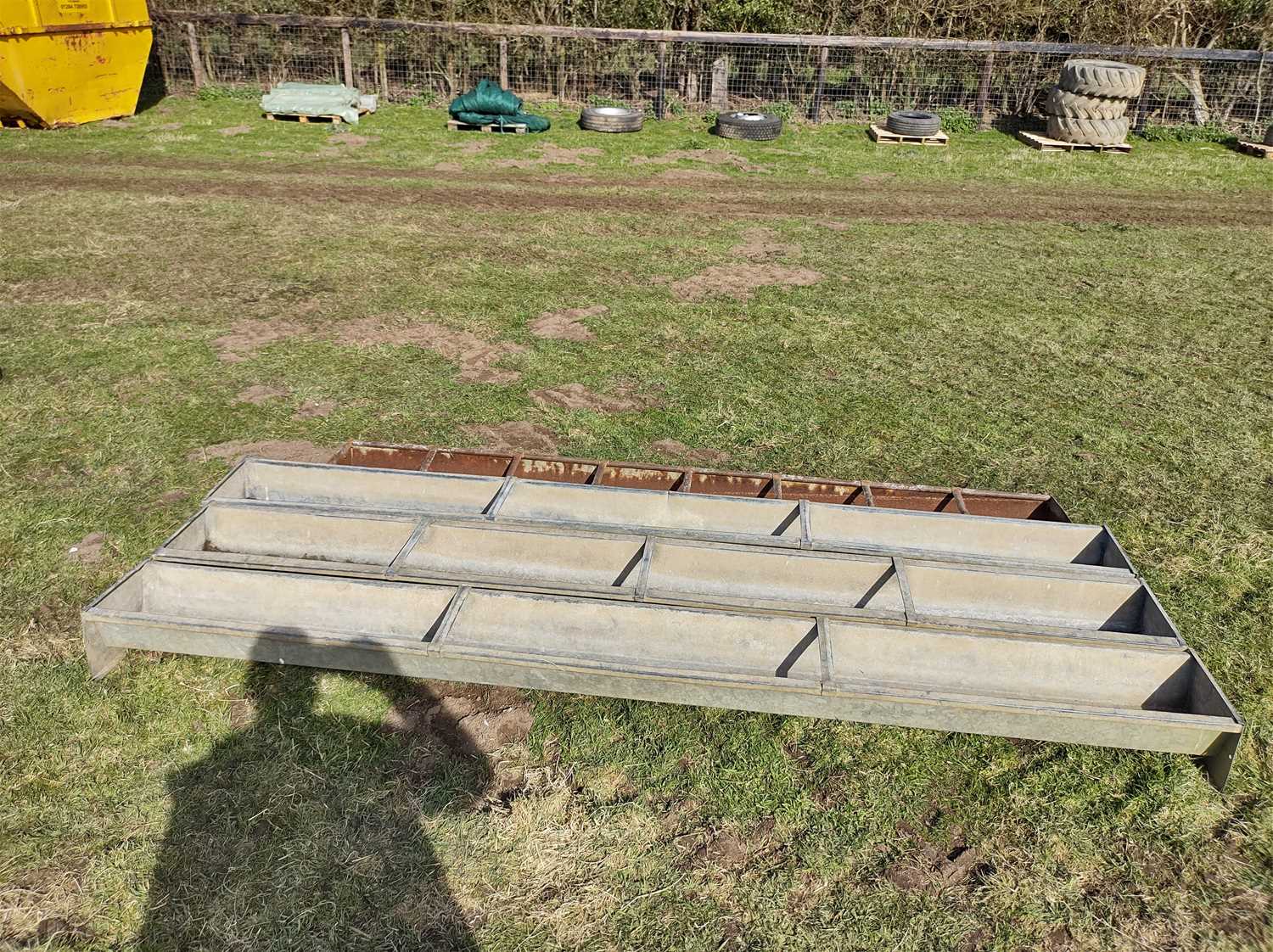 Lot 126 - Qty of Metal Feed Troughs