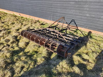 Lot 170 - Mounted Dutch Harrow with Crumbler Bar