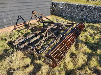 Lot 170 - Mounted Dutch Harrow with Crumbler Bar