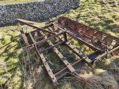 Lot 170 - Mounted Dutch Harrow with Crumbler Bar